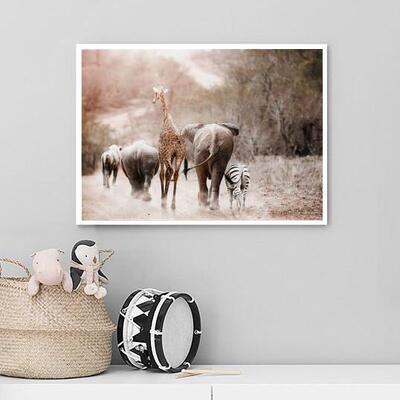 liveart 原版装饰画 萌宠可爱动物背影 friend ship 朋友旅行团