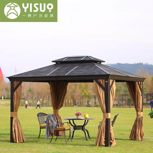 户外庭院度假村民宿景区遮阳棚室外防水防晒露天别墅花园休闲凉亭