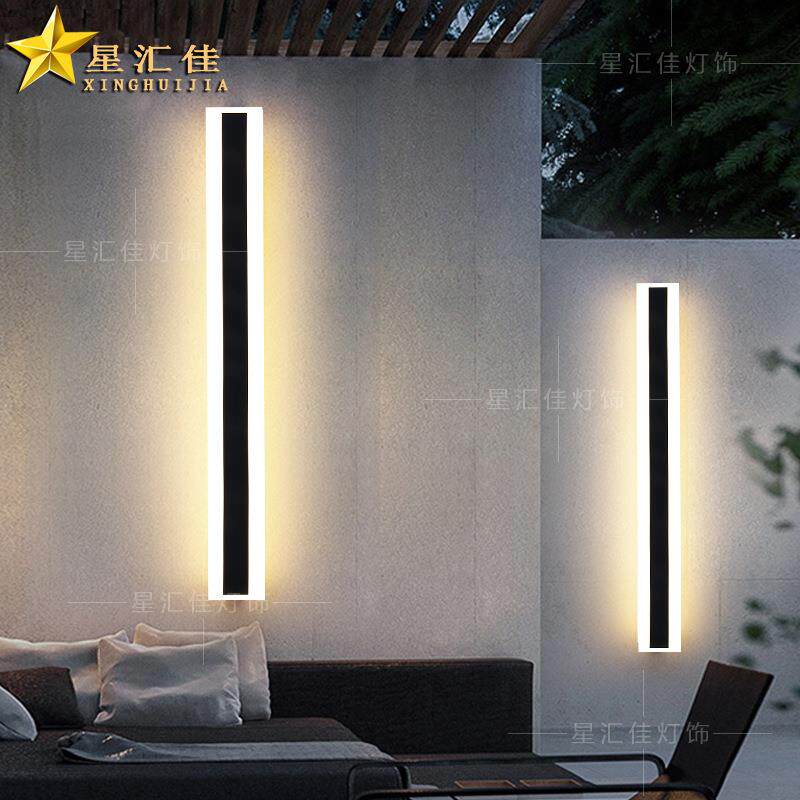 现代壁灯简约户外防水长条别墅大门口柱子太阳能阳台室外庭院外墙