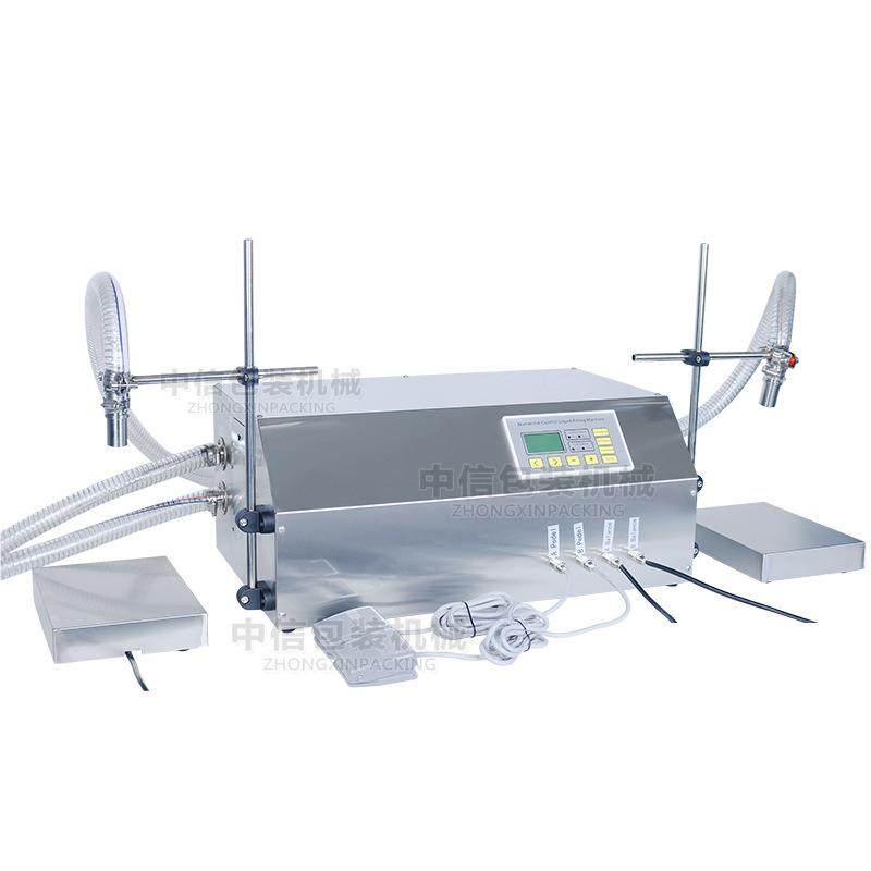 DP32W半自 动称重液体灌机双头354装L洗衣液洗洁精定量称重罐装机