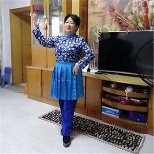 阿庆嫂百褶围裙京剧沙家浜智斗表演服村姑演出服胡传魁刁德一