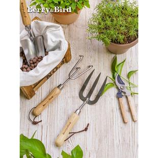 Berry&Bird不锈钢园艺工具三件套装 小铲子家用种花换盆挖松土花铲