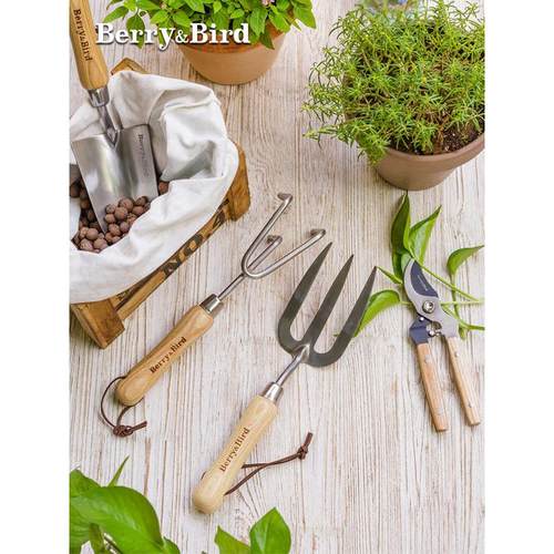Berry&Bird不锈钢园艺工具三件套装小铲子家用种花换盆挖松土花铲