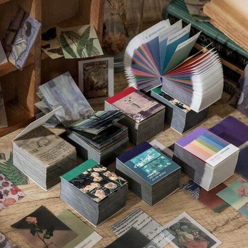 Journamm 50-366pcs Craft Vintage Scrapbooking Paper Kawaii A