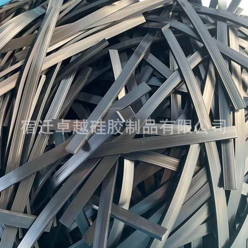 黑色硅胶方条硅胶密实密封条平板方条矩形实心机械胶条扁条