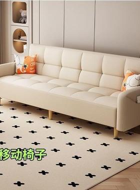 人奶油风折叠VET沙发床用小户型房公寓客厅出租屋卧室双两布艺沙