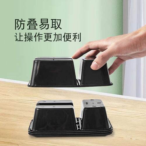 500/650/750ml三格一次性餐盒快餐盒外卖打包盒分格长方形饭北秦