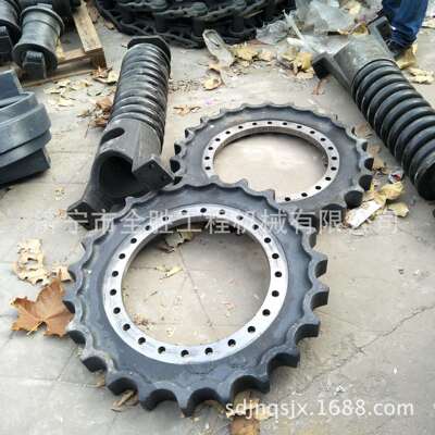 SY280旋挖转机四轮一带 链条 驱动齿 支重轮 引导轮履带板