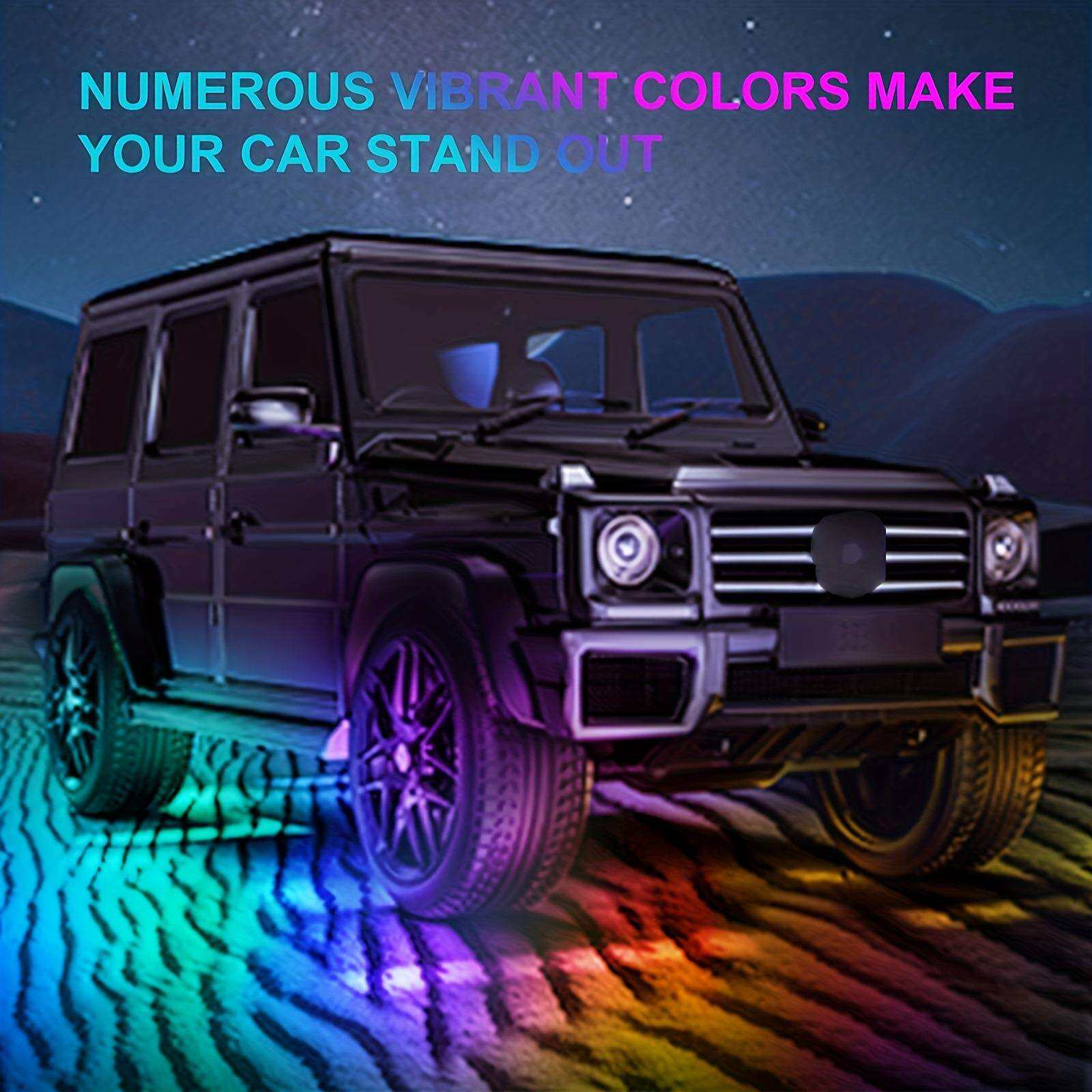 汽车底盘灯RGB幻彩汽车氛围灯 爆闪彩灯摇滚灯APP声控灯一拖四灯