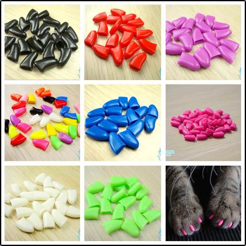 厂家直供宠物狗狗指甲套炫彩时尚美甲套20个一套配胶水宠物用品