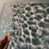 中号水波纹亚克力板高透明单双面不规则流水纹有机玻璃灯饰屏风