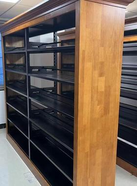 定制西弗钢木架实木组合西NLH图书馆钢书制橱书城书店钢木书结合