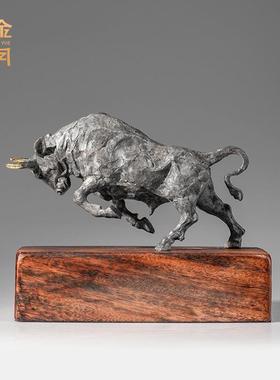 铜金岁月孺子牛黄铜摆件俯首孺子牛彩铜器公司开业乔迁礼品铜装饰