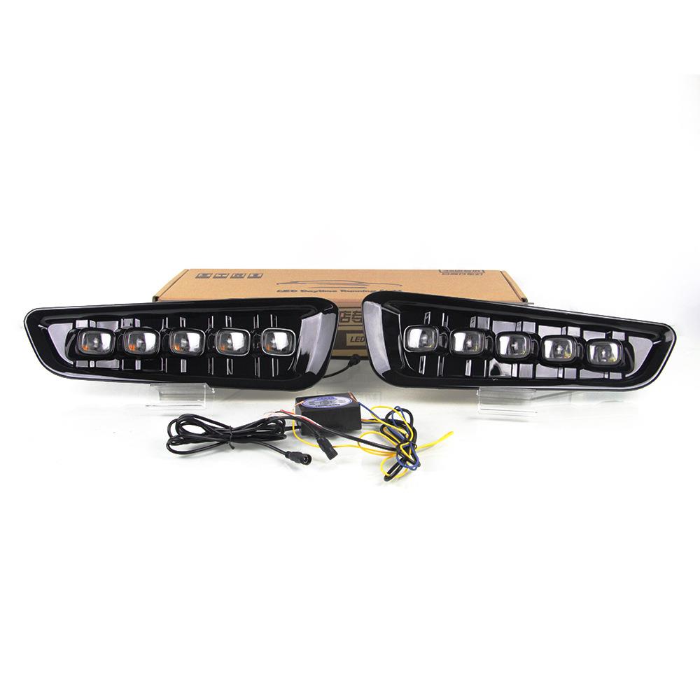 适用于专车专用LED日行灯福特F150F-150猛禽流光双色日间行车灯
