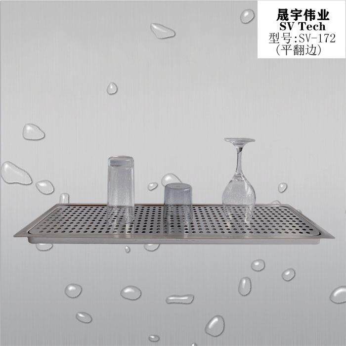 杯架滴水盘304新中式茶盘沥水盘杯架模具冲压咖啡吧台上盖易取