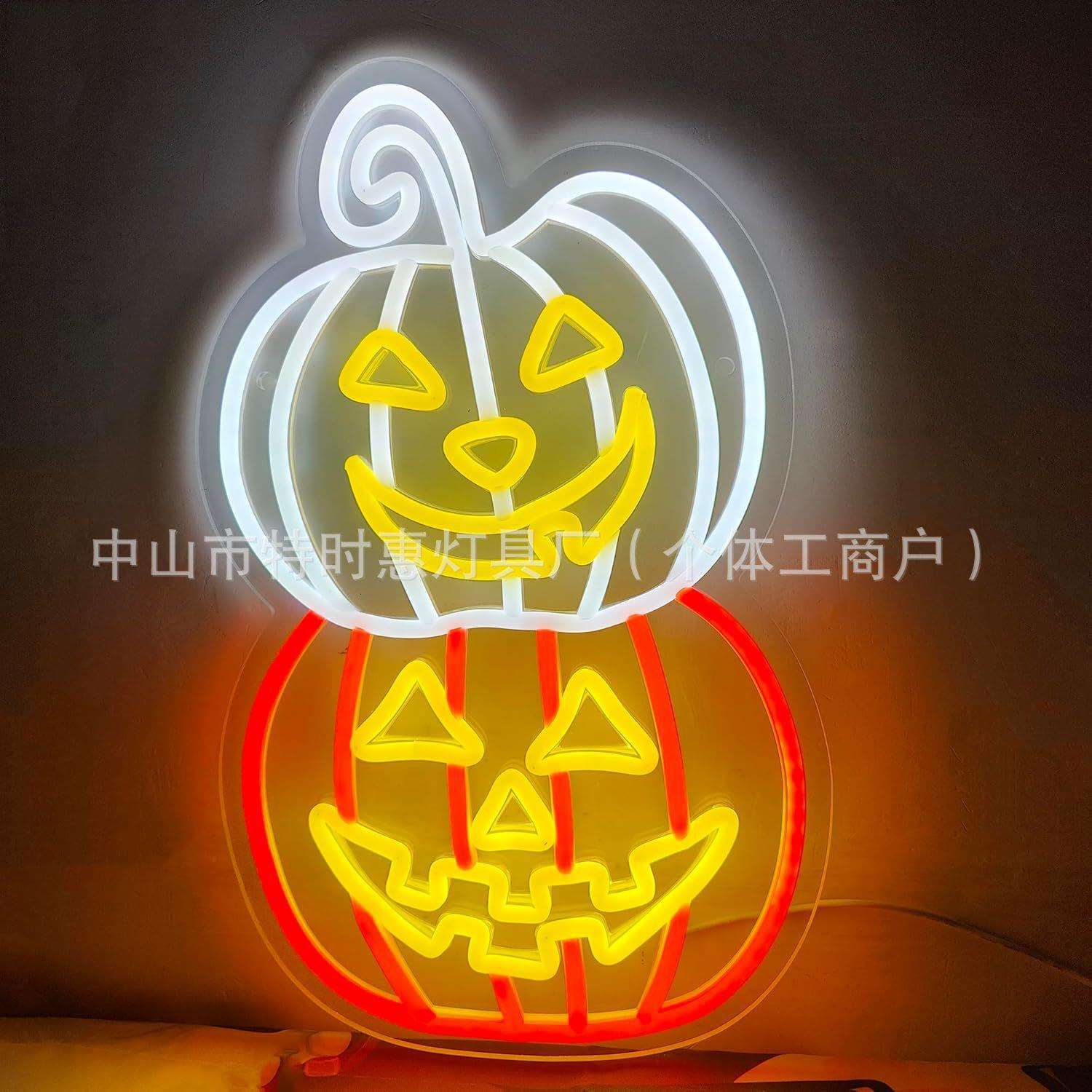 跨境招财猫led霓虹灯灯牌发光门店招牌酒吧ktv网吧炫彩灯光拍照