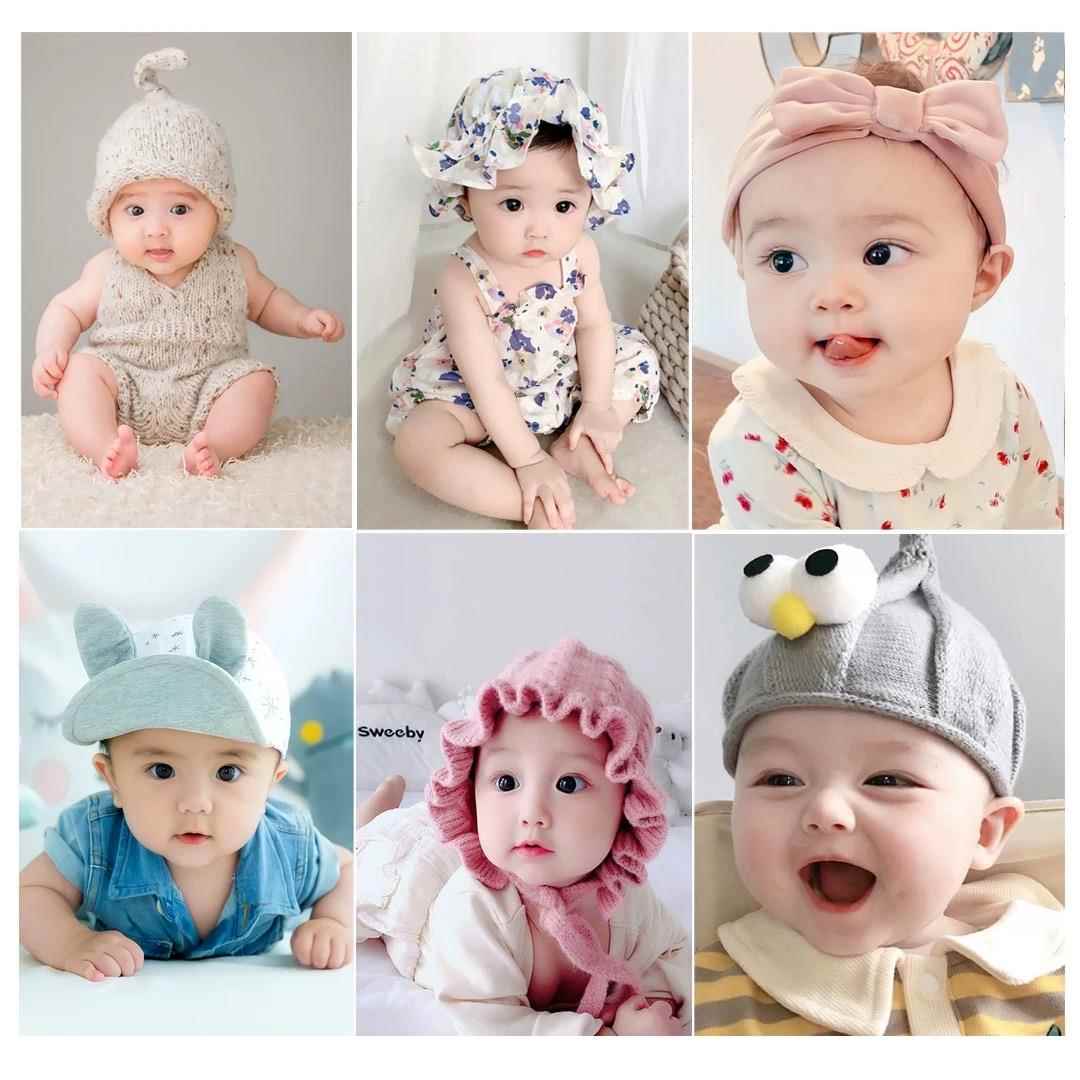 bb贴画漂亮女娃娃图片海报新生大眼睛胎教画可爱宝宝备孕婚房年画