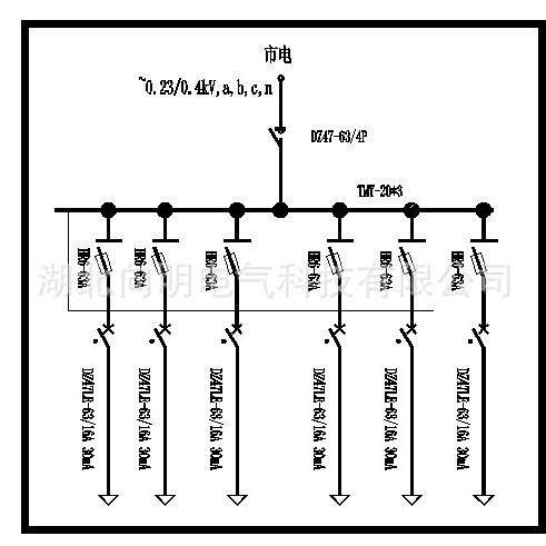 厂家工地用六路输出1*6A/6*16A三级配电箱工地三级箱漏保6路
