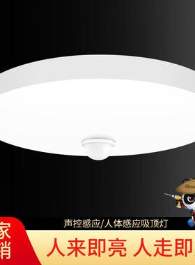 led人体感应吸顶灯入户灯雷达楼道过道走廊楼梯车库灯智能感应