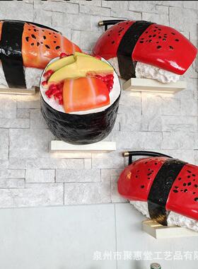 仿雕真寿司shousi01饭团塑日式餐厅立体门玻璃钢头大摆打件卡拍照