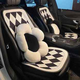 汽坐车垫通用四季 车座网红菱格透气车夏载座椅套半包座垫 套609季