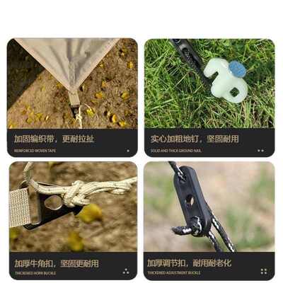 黑胶八角天幕户外露营帐篷野餐凉棚防雨防晒便携式遮阳棚升级加大