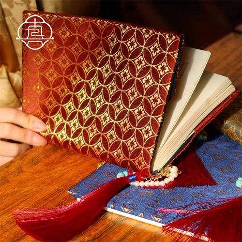真我 万两金 铜钱覆古手账本手工布书衣日记本笔记本a5手帐本