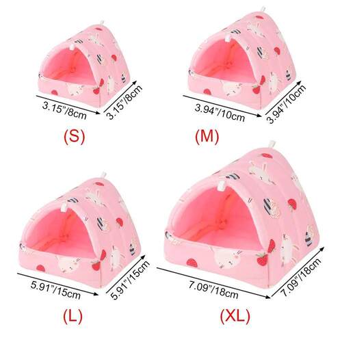 Comfortable Hamster House Small Animal Sleeping Bed Soft Gui