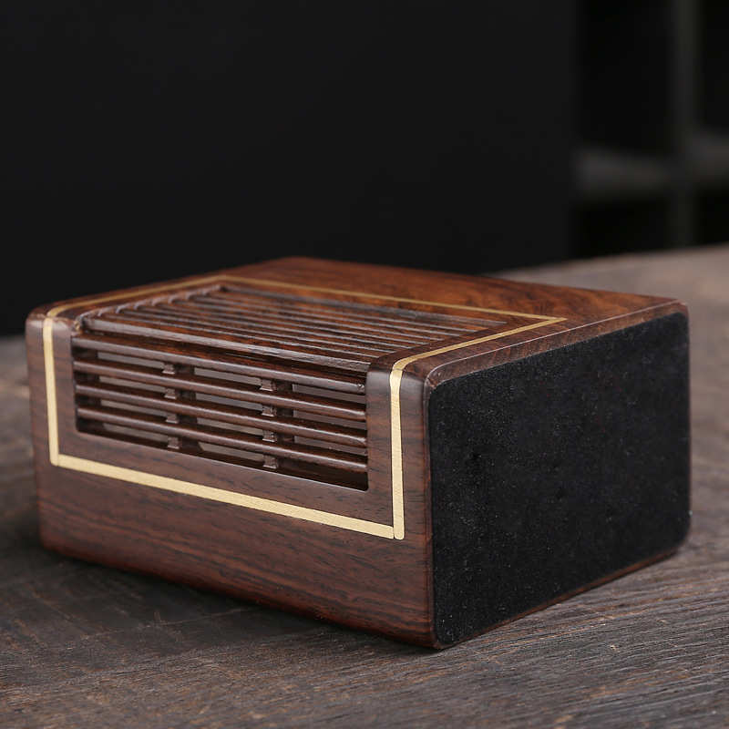 嵌铜茶道六君子黑檀实木套组功夫茶具茶刀茶勺茶夹茶盘伴侣零配件