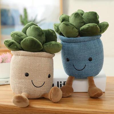 Lifelike Succulent Plants Plush Stuffed Toys Soft Bookshelf