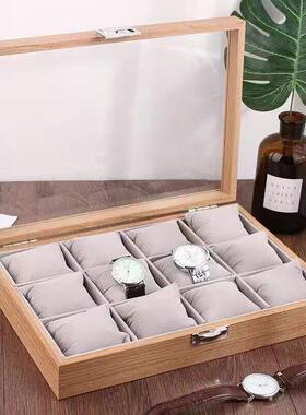 高档款花梨木纹手表收纳盒收 新手表首饰藏盒子 手链展示 wach bt