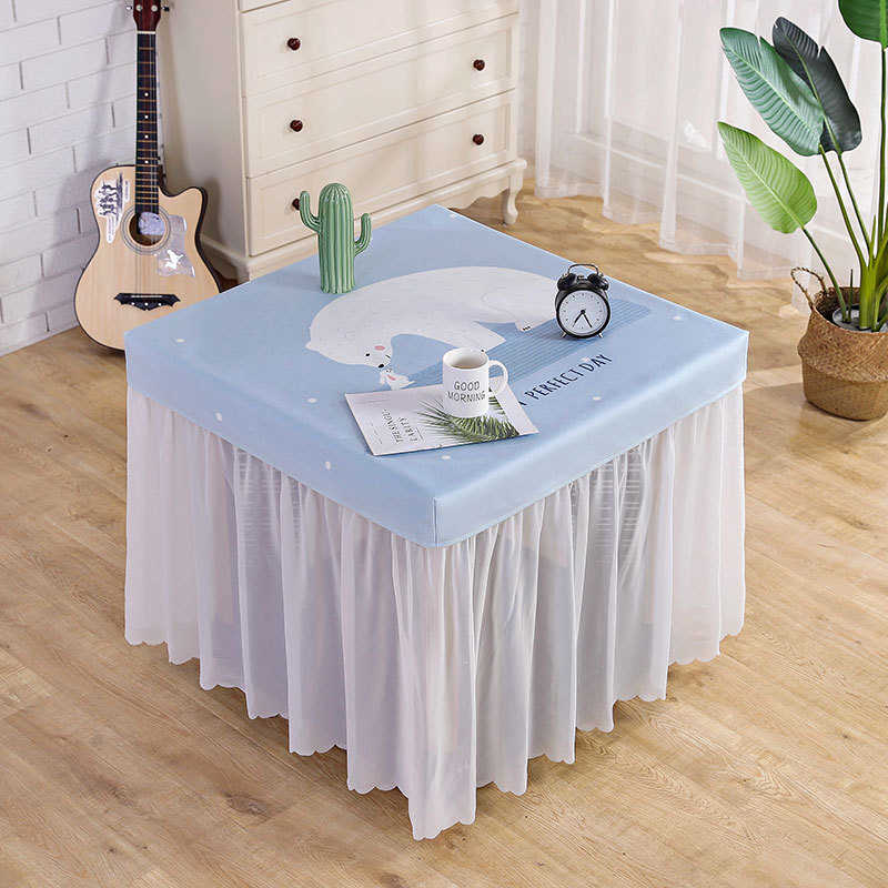 新款电炉罩烤火罩套被电暖炉桌子正方形罩桌布罩2