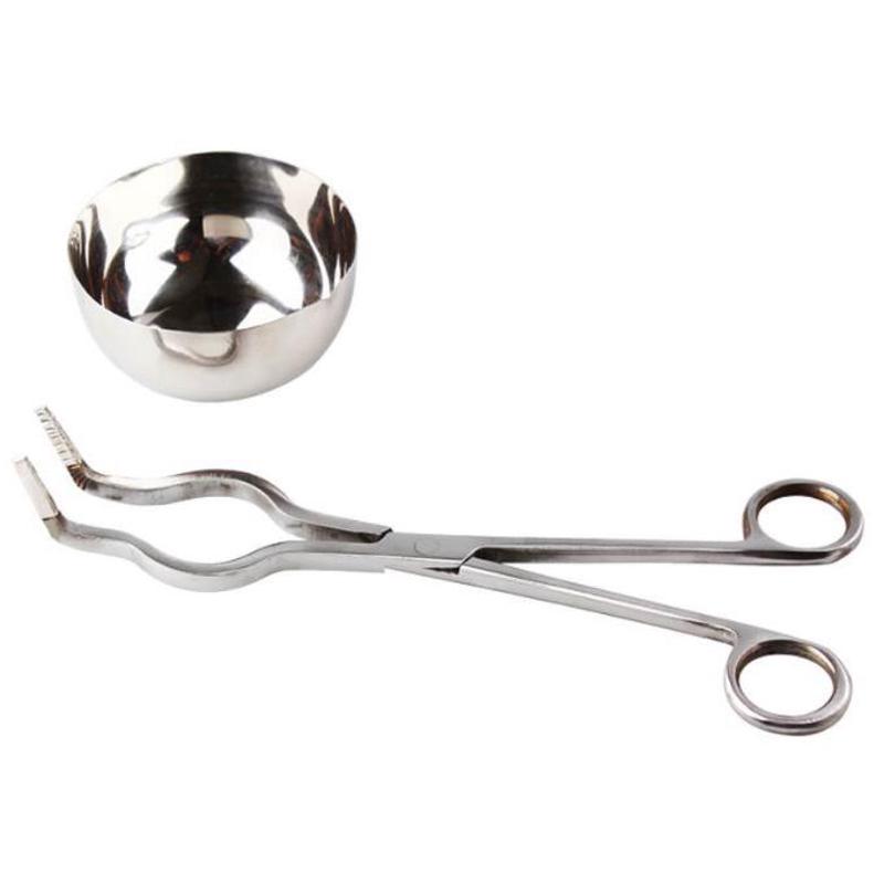 铂金坩埚钳8/10/12/16/20/24寸耐高温白金铂金包头不锈钢坩埚钳子