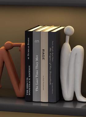 简约现代抽象雕塑人物书挡摆件客厅电视酒柜书柜桌面家居软装饰品