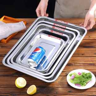 不锈钢蒸饭盘长方形商用蒸饭柜专用的蒸盘饭店烤箱有孔托盘40x60