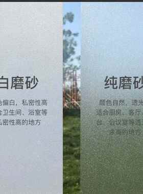 爆款加厚型静电磨砂膜 卫生间淋浴室玻璃门窗防窥贴纸 透光不透人