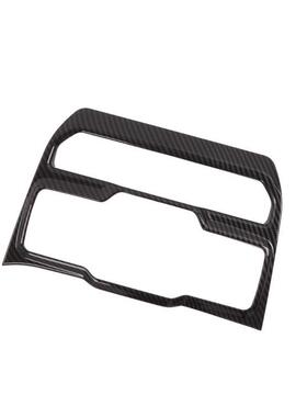 适用于吉普2018款牧马人-ABS黑色碳纤纹玻璃升降面板装饰贴