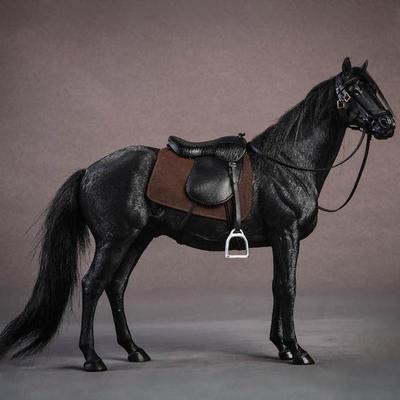 高档Jxk /12暖血马饰品脂人造马树模型小办公桌动物人1偶装饰