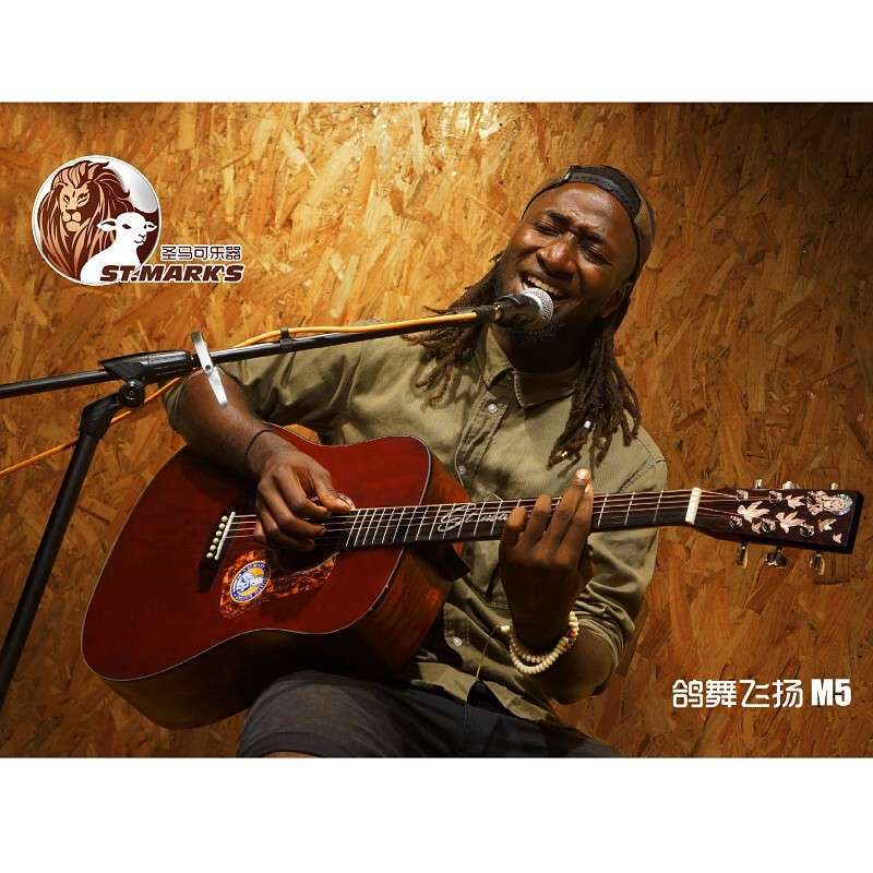 圣马可 鸽舞飞扬M5吉他 民谣吉他 云杉桃花芯 初级入单板吉他 4