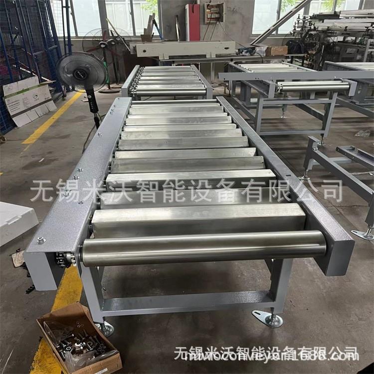 面粉类软包装方辊运输线 固体纸箱圆滚筒输送线 待码输送码垛过渡