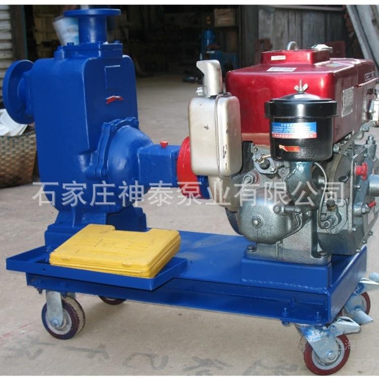用小型自吸泵 车式自吸水泵 柴油机抽水自无品牌/家泵 卧式拖离心