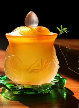 供水杯琉璃供佛杯小号大号家用观音净水杯佛前供水圣水杯佛堂可用