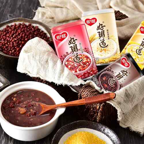 银鹭桂圆莲子八宝粥米五谷杂粮粥速食粥早餐整箱装360g*12罐