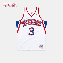 mitchell&ness96-97年艾弗森nba76人队sw复古球衣网眼篮球服背心