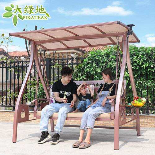 户外太阳能秋千庭院铸铝合金吊篮网红室外吊椅阳台花园家用摇摇椅