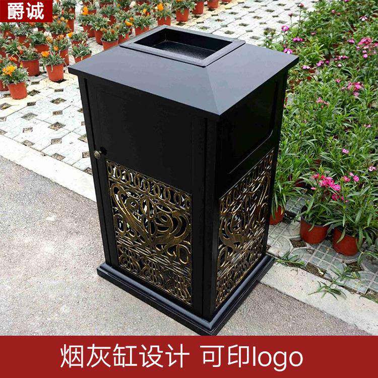 欧式铸铝垃圾筒商业街广场物业室外垃圾桶公园室外别墅铸铁垃圾桶