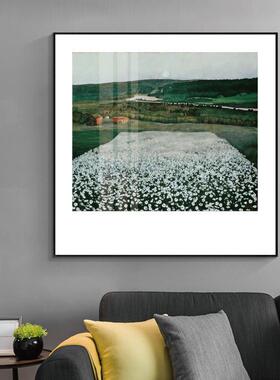 哈拉尔德北欧现代风景小众艺术铝合金玻璃镜面客厅装饰挂画A303