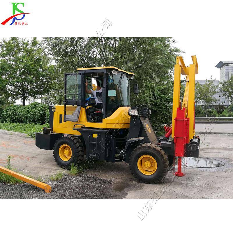装载式路面施工打桩机液压公路护栏切桩设备房屋地基钻孔冲击钻