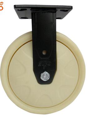 向荣脚轮IJV墨绿漆8寸固定奶圆面PP轮静白音环保轮单轮载重色440K