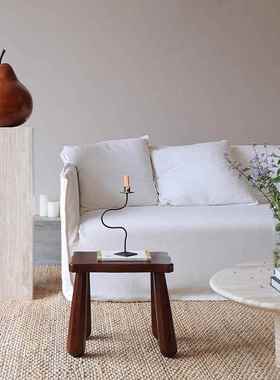 KBQ1中古风洞石柱子大理石底座雕塑摆件台落地玄关装饰展台岛台